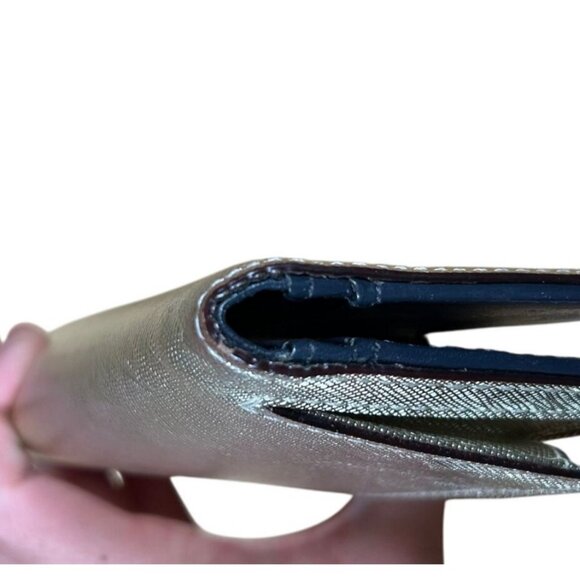 Kate Spade Metallic Gold Leather Bifold Wallet - Picture 8 of 8